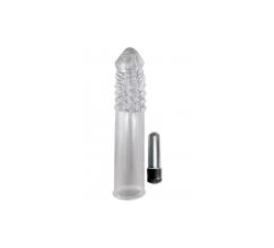 Vibrating Penis Extender Clear 7.5 Inch 